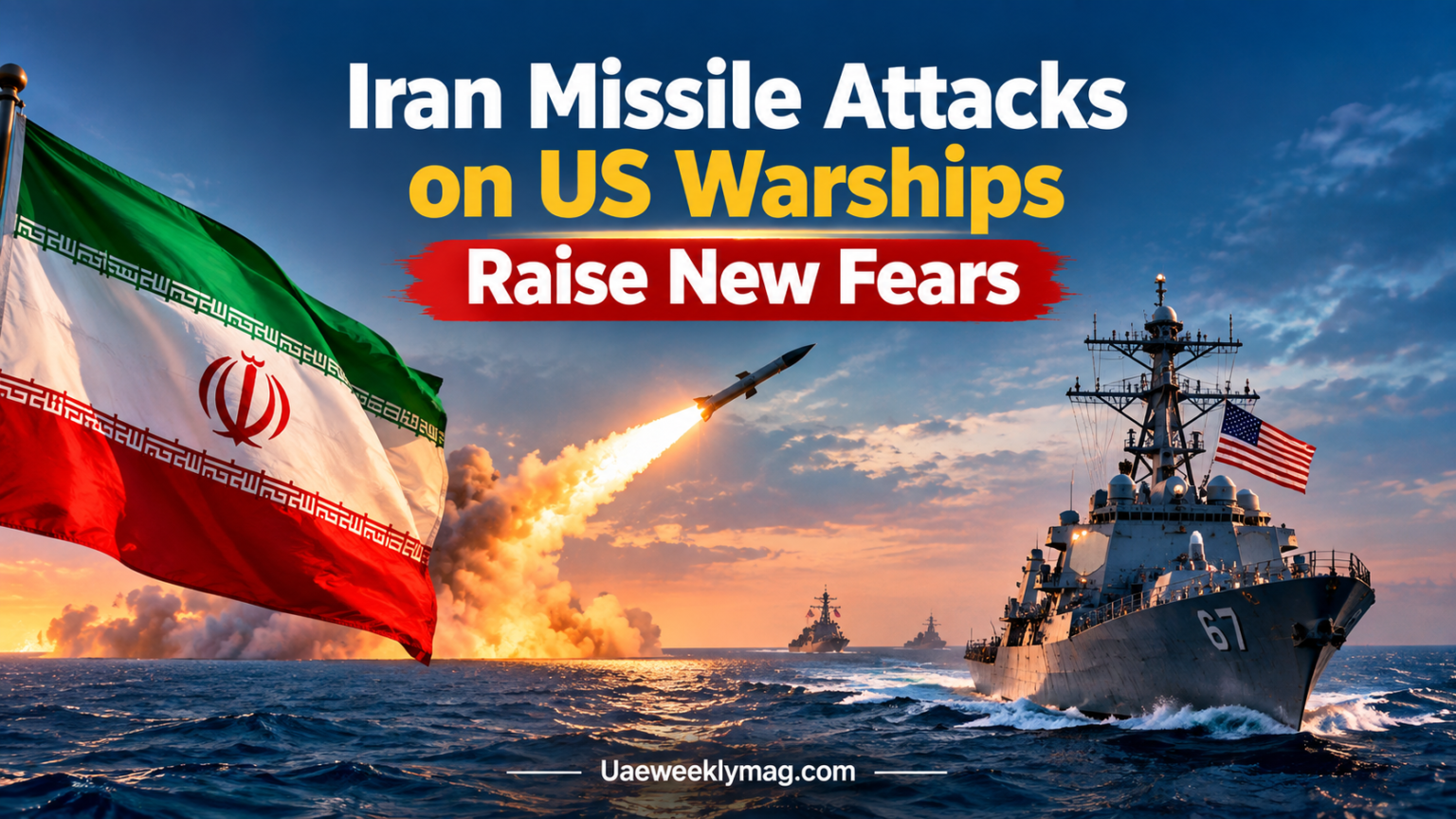Map view of the Strait of Hormuz amid Iran missile attacks tensions