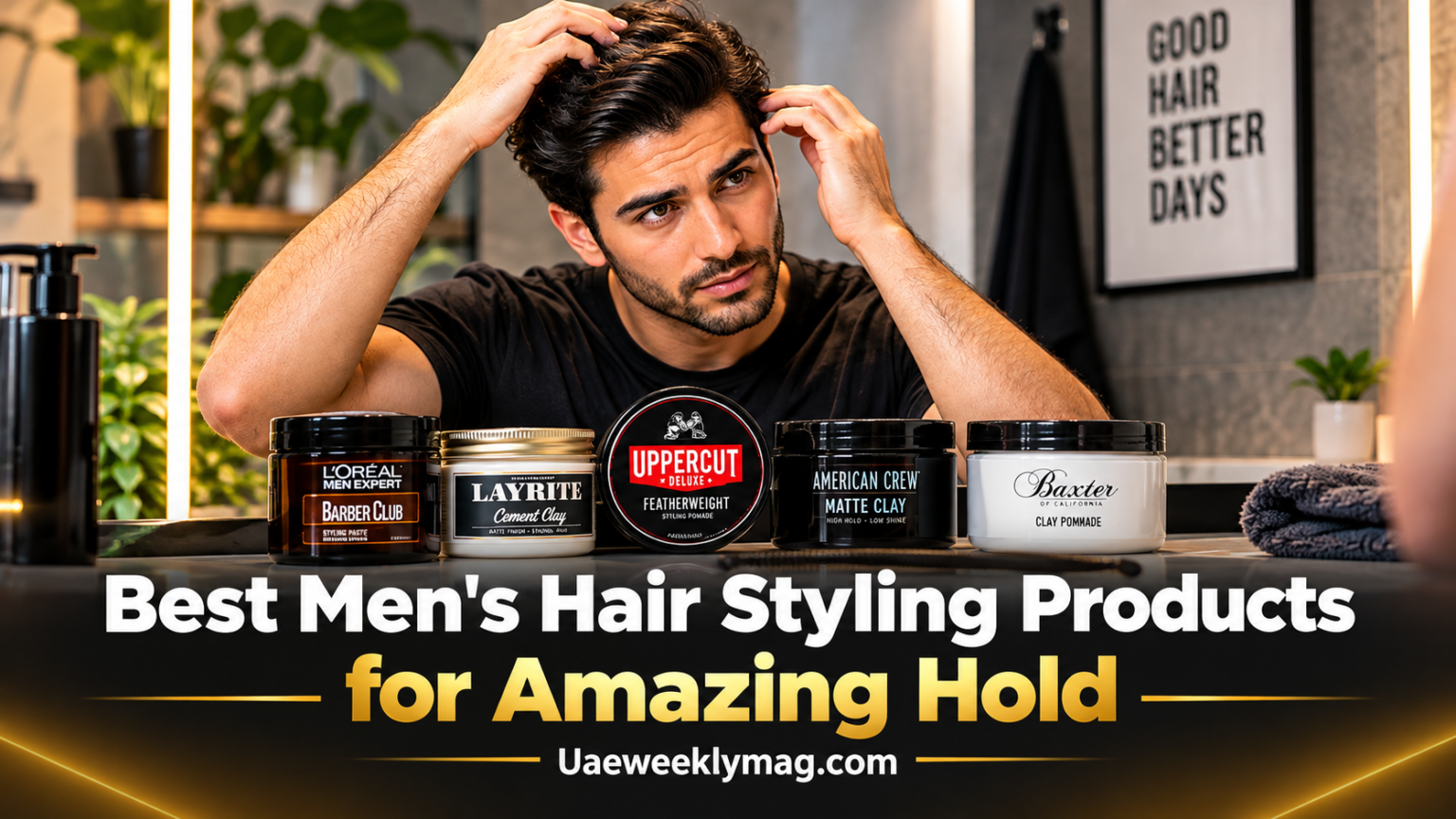 Best men's hair styling products lineup for strong hold and texture
